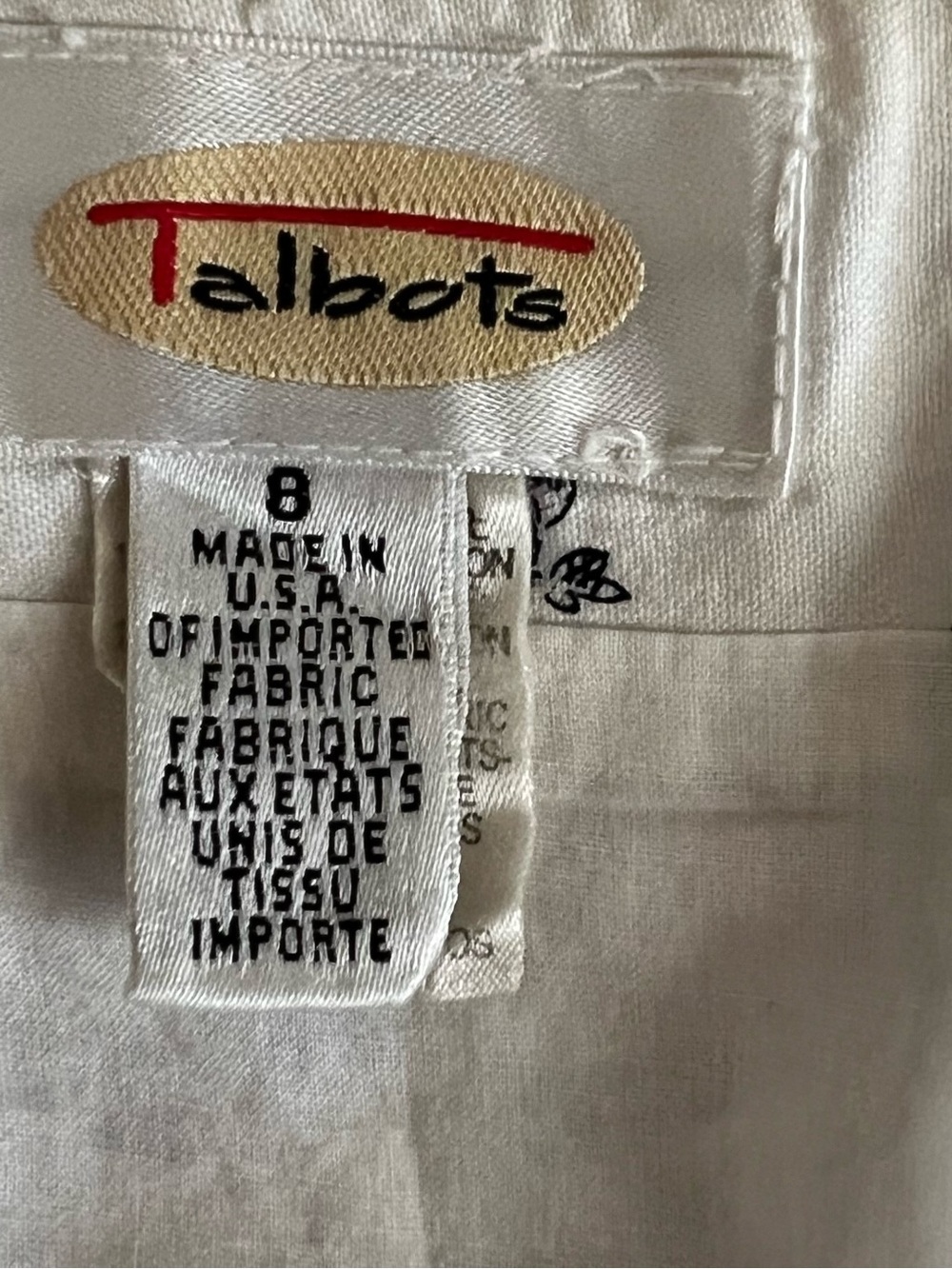 Talbots Black & White Toile Mini Skirt - Picture 3 of 4